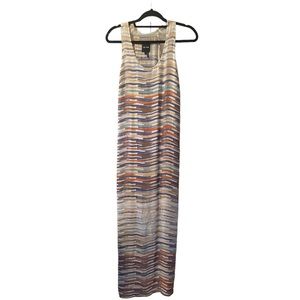 Nic + Zoe multi colored striped maxi dress size S